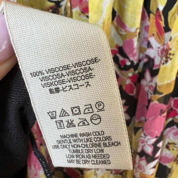 Free People Alice Yellow Floral Flowy Vested Dress Sz L - Picture 6 of 8